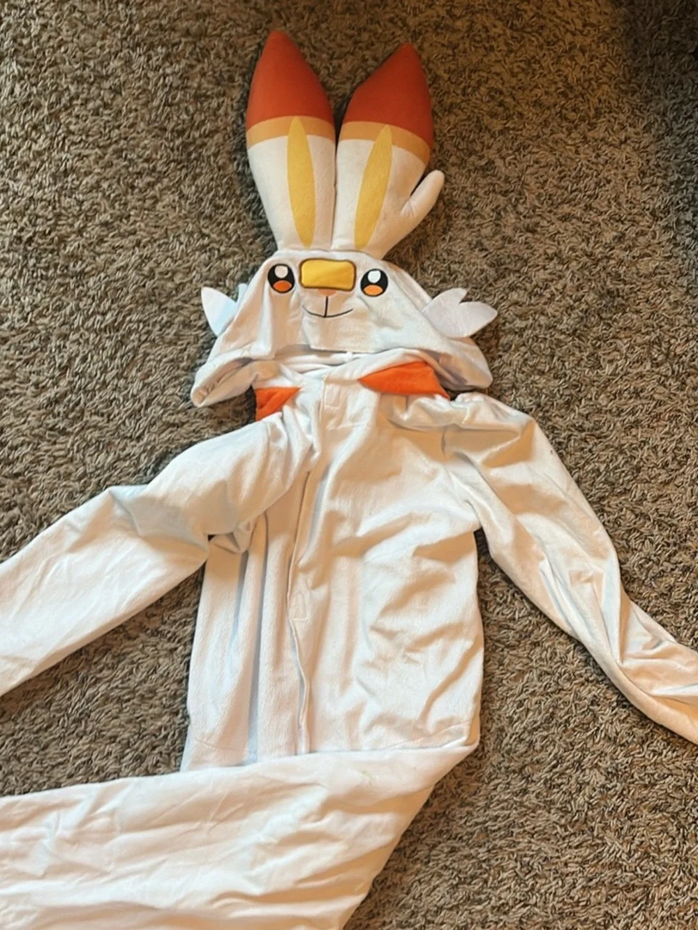 Disguise White and Orange Bunny Hood with Yellow Accents